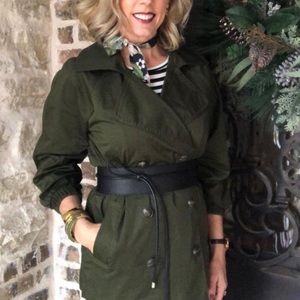 Cabi Army Green double breasted jacket